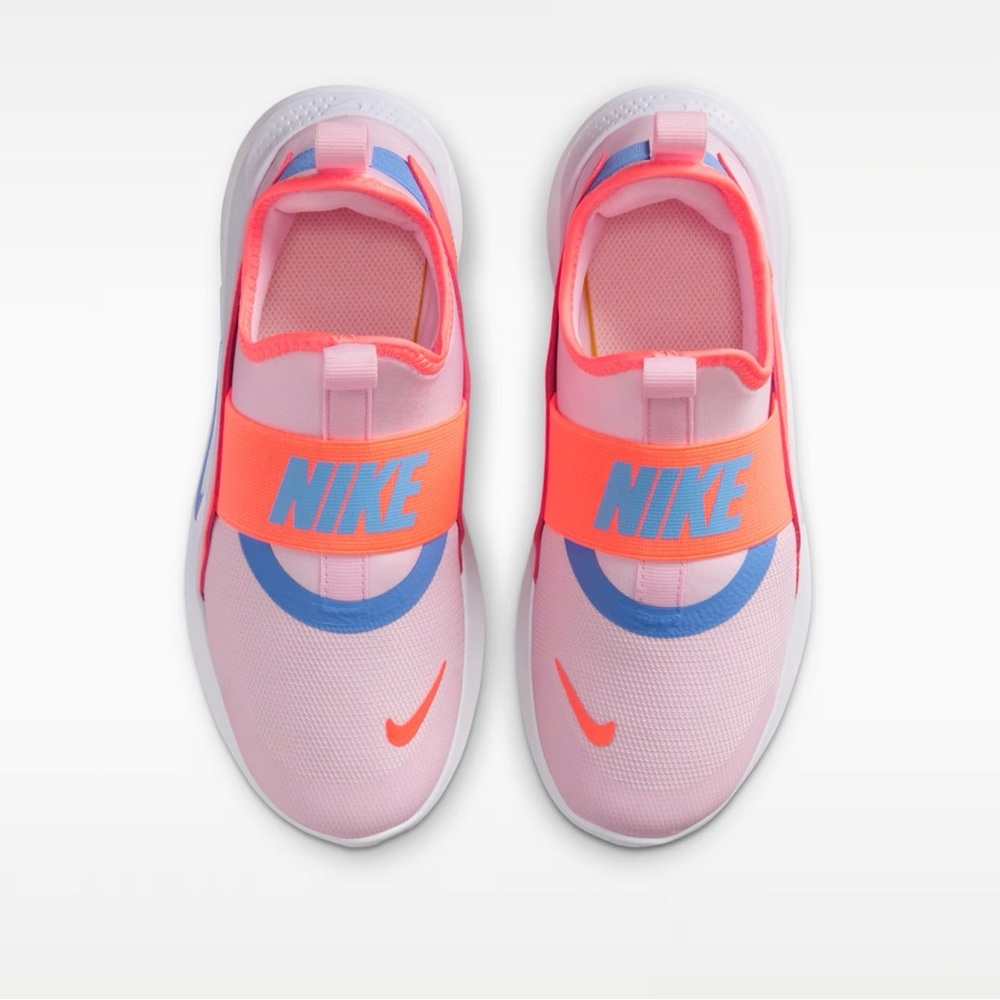 Nike Flex Runner Pink and Orange Girls Sneakers 12C - Picture 5 of 8